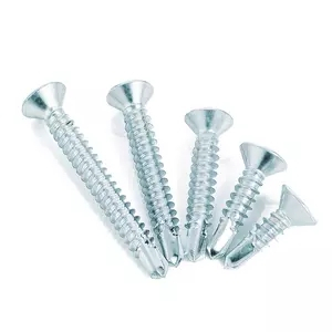 自钻螺钉 平头十字头 碳钢 镀锌 cr3 