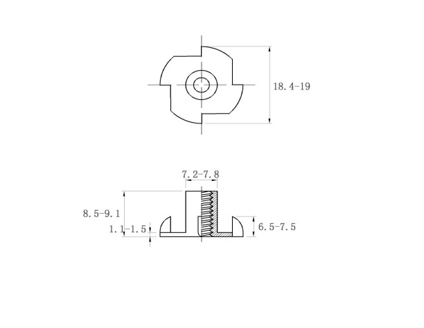 DIN1624 三通螺母
